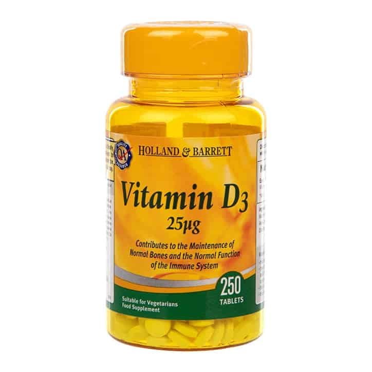 Holland & Barrett Vitamin D3 250 Tablets 25ug