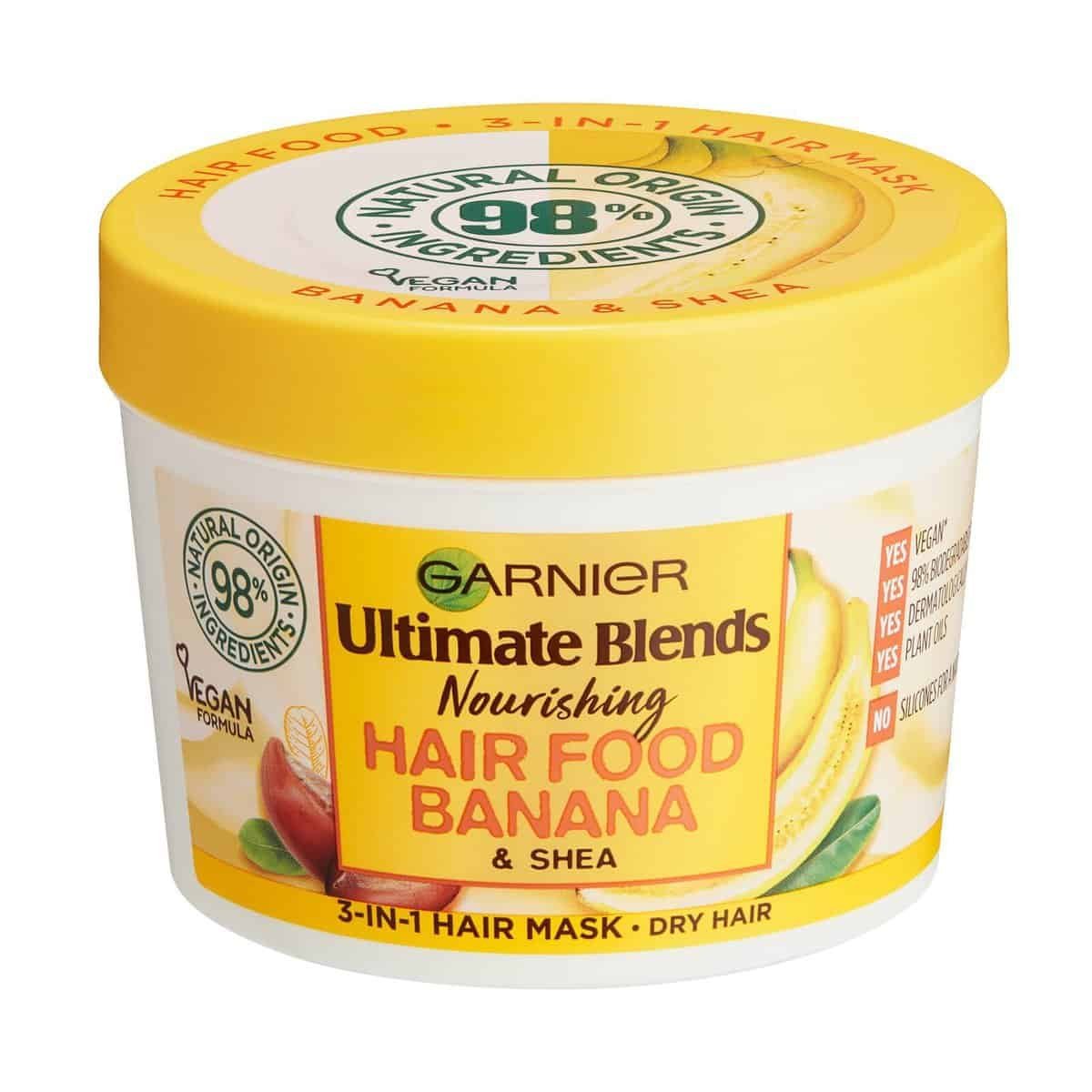 Garnier Ultimate Blends Hair Food Banana 3-in-1 Dry Hair Mask Treatment 390ml