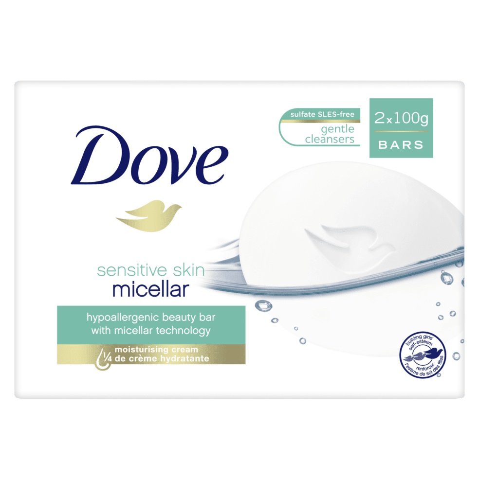 Dove Pure And Sensitive Bar Soap 2X100g