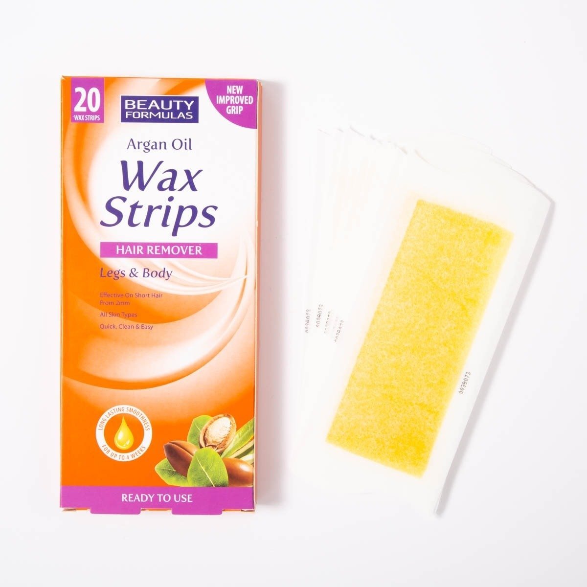 Beauty Formulas Leg & Body Line Wax Strips With Argan Oil